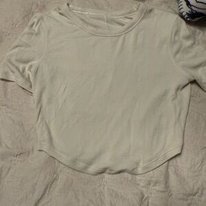 Wundermost Ultra-Soft Nulu Crewneck Cropped T-Shirt